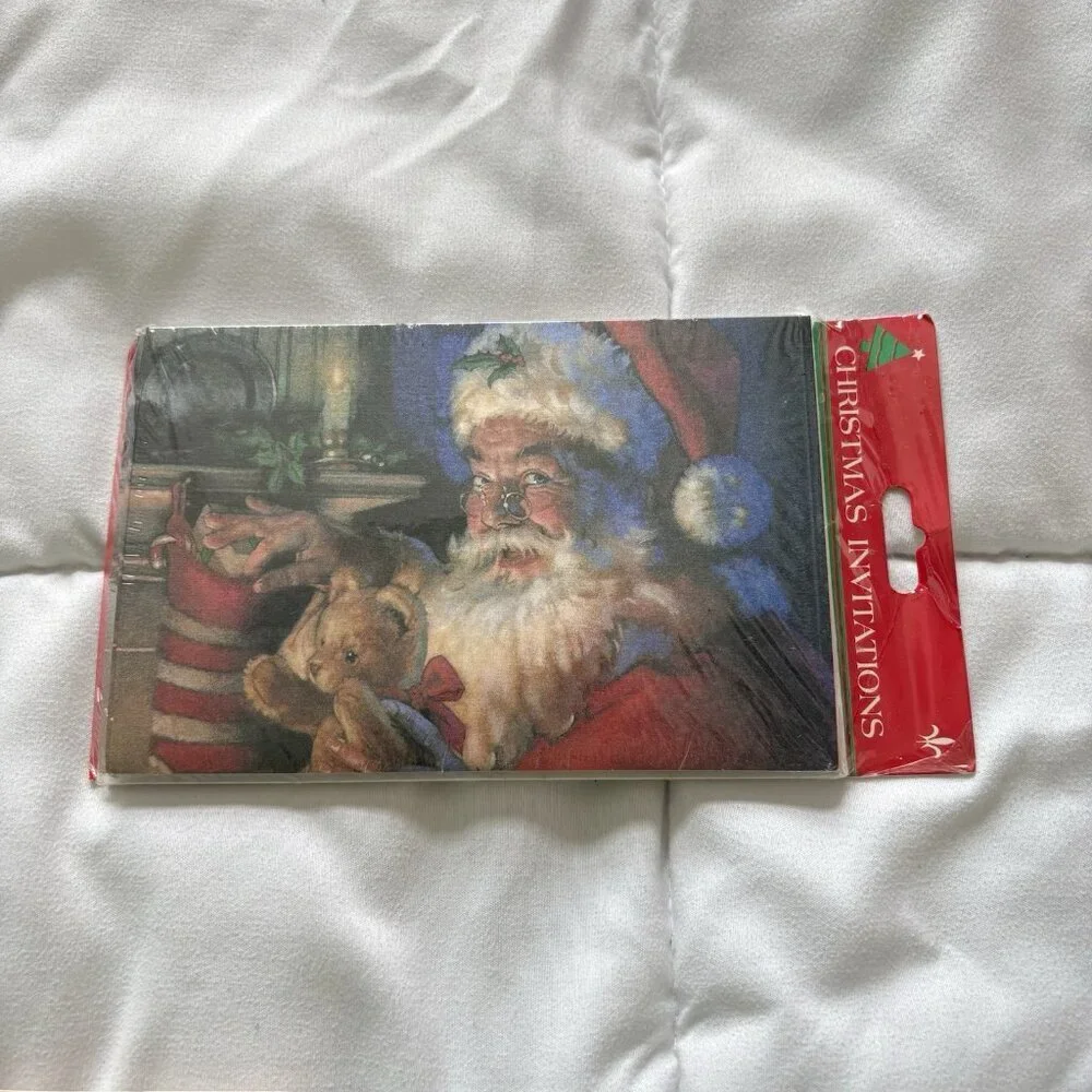 NEW Christmas Holiday Invitations Envelopes Vintage‎ 80s 90s (24) Junk Journal
